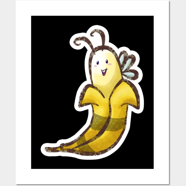 Bumble Banana T-shirt Wall Art by saradaboru